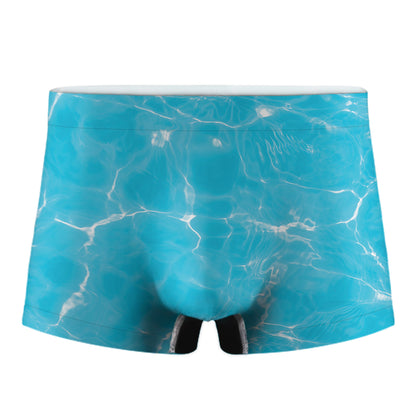 Pool Water Surface Print Men's Boxer Briefs