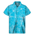 Pool Water Surface Print Men's Short Sleeve Shirt
