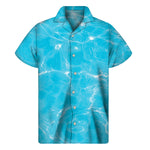 Pool Water Surface Print Men's Short Sleeve Shirt