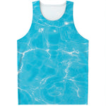 Pool Water Surface Print Men's Tank Top