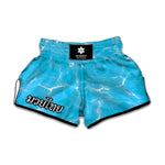Pool Water Surface Print Muay Thai Boxing Shorts
