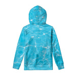 Pool Water Surface Print Pullover Hoodie