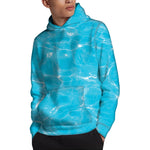 Pool Water Surface Print Pullover Hoodie