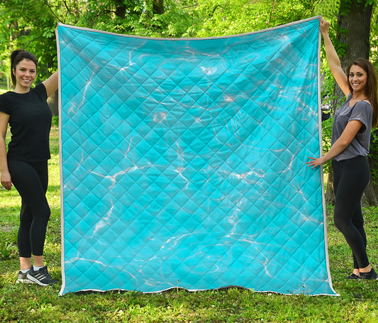 Pool Water Surface Print Quilt