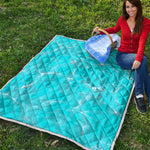 Pool Water Surface Print Quilt