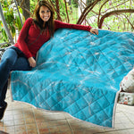 Pool Water Surface Print Quilt