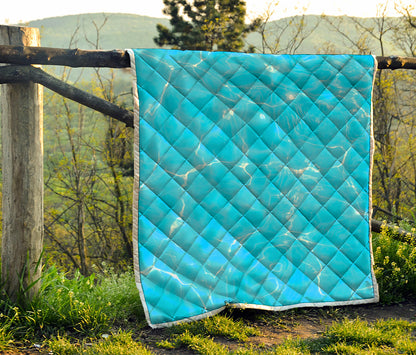 Pool Water Surface Print Quilt