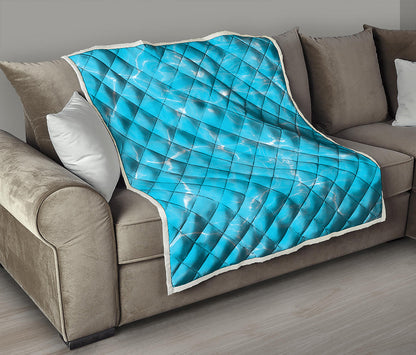 Pool Water Surface Print Quilt
