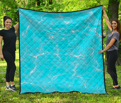 Pool Water Surface Print Quilt