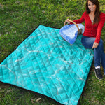 Pool Water Surface Print Quilt