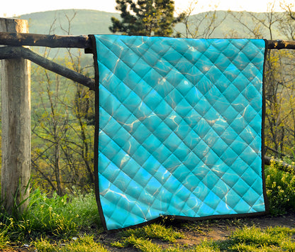 Pool Water Surface Print Quilt