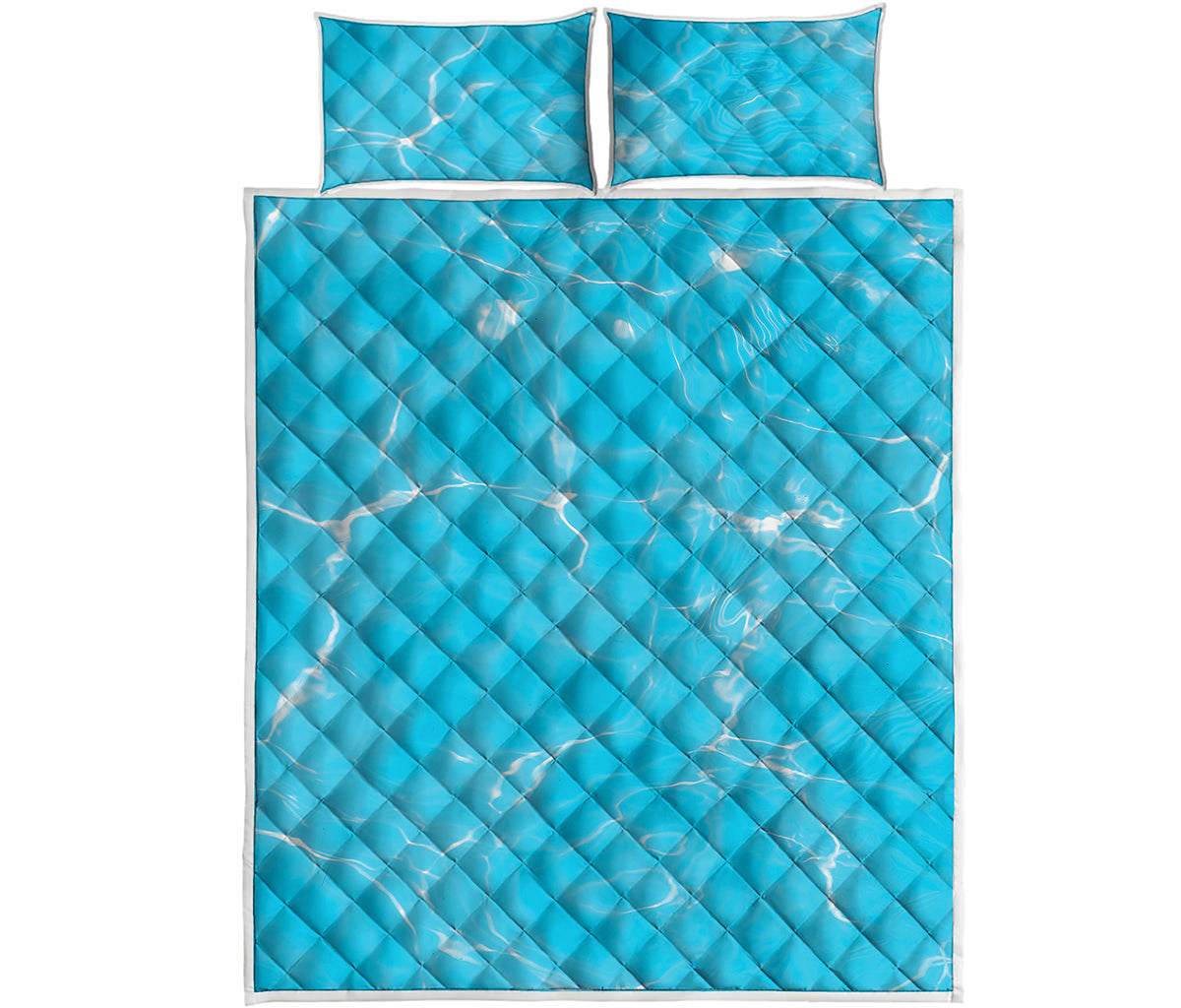 Pool Water Surface Print Quilt Bed Set