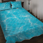Pool Water Surface Print Quilt Bed Set