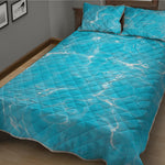 Pool Water Surface Print Quilt Bed Set