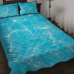 Pool Water Surface Print Quilt Bed Set