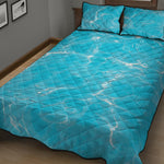 Pool Water Surface Print Quilt Bed Set