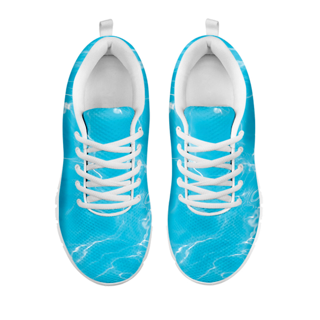 Pool Water Surface Print White Sneakers