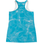 Pool Water Surface Print Women's Racerback Tank Top
