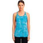 Pool Water Surface Print Women's Racerback Tank Top