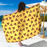 Poop Emoji Pattern Print Beach Sarong Wrap