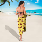Poop Emoji Pattern Print Beach Sarong Wrap