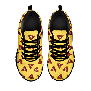 Poop Emoji Pattern Print Black Sneakers