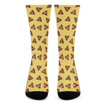 Poop Emoji Pattern Print Crew Socks