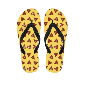 Poop Emoji Pattern Print Flip Flops