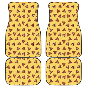 Poop Emoji Pattern Print Front and Back Car Floor Mats