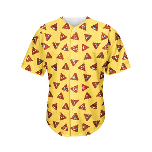 Poop Emoji Pattern Print Men's Baseball Jersey