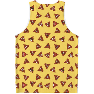 Poop Emoji Pattern Print Men's Tank Top