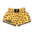 Poop Emoji Pattern Print Muay Thai Boxing Shorts