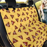 Poop Emoji Pattern Print Pet Car Back Seat Cover