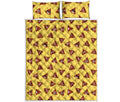 Poop Emoji Pattern Print Quilt Bed Set