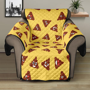 Poop Emoji Pattern Print Recliner Protector