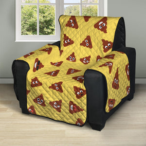 Poop Emoji Pattern Print Recliner Protector