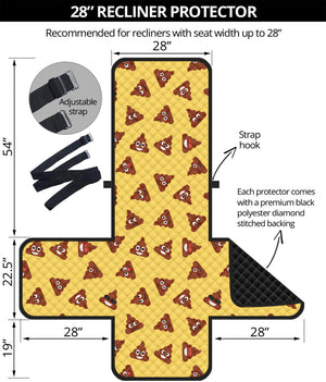 Poop Emoji Pattern Print Recliner Protector