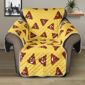 Poop Emoji Pattern Print Recliner Protector