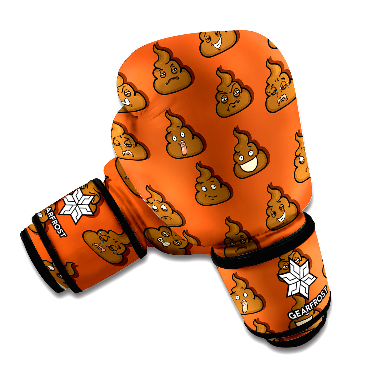 Poop Emoticons Pattern Print Boxing Gloves