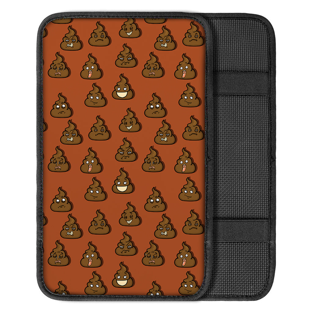 Poop Emoticons Pattern Print Car Center Console Cover