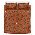 Poop Emoticons Pattern Print Duvet Cover Bedding Set