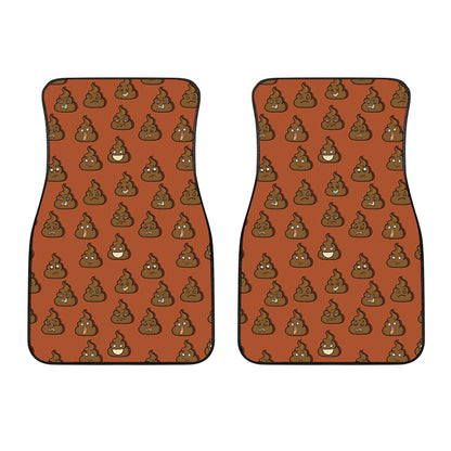 Poop Emoticons Pattern Print Front Car Floor Mats