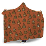 Poop Emoticons Pattern Print Hooded Blanket
