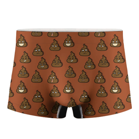 Poop Emoticons Pattern Print Men's Boxer Briefs