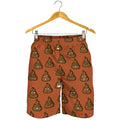 Poop Emoticons Pattern Print Men's Shorts