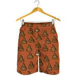Poop Emoticons Pattern Print Men's Shorts