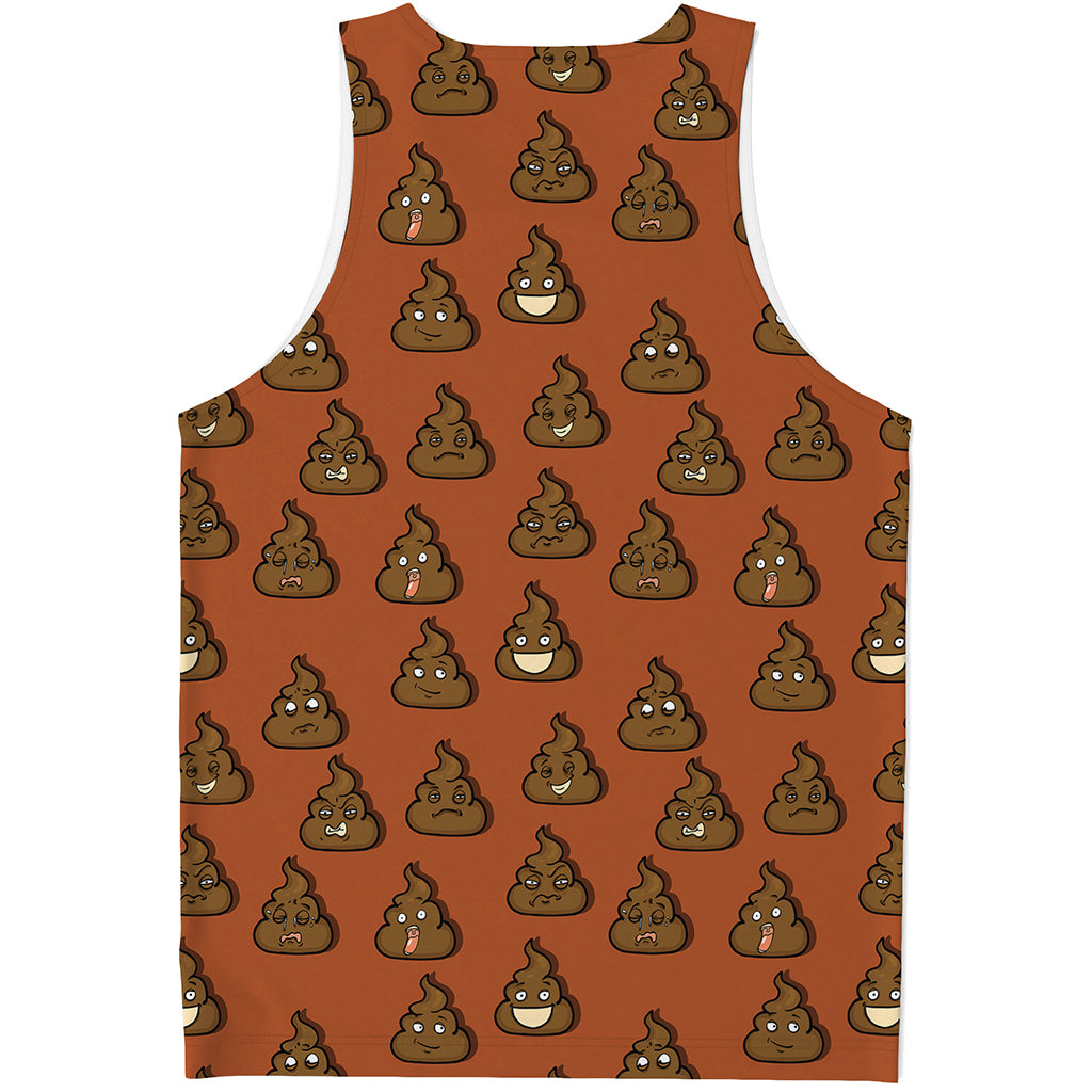 Poop Emoticons Pattern Print Men's Tank Top