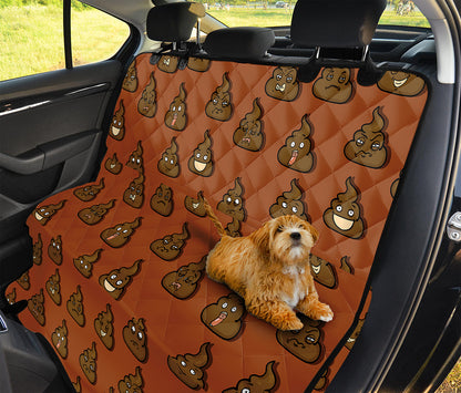 Poop Emoticons Pattern Print Pet Car Back Seat Cover