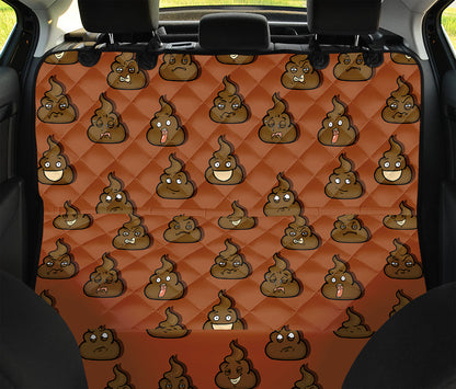 Poop Emoticons Pattern Print Pet Car Back Seat Cover