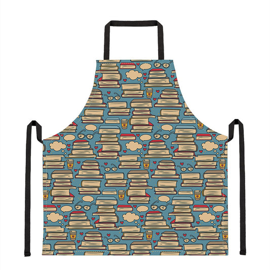 Pop Art Books Pattern Print Apron